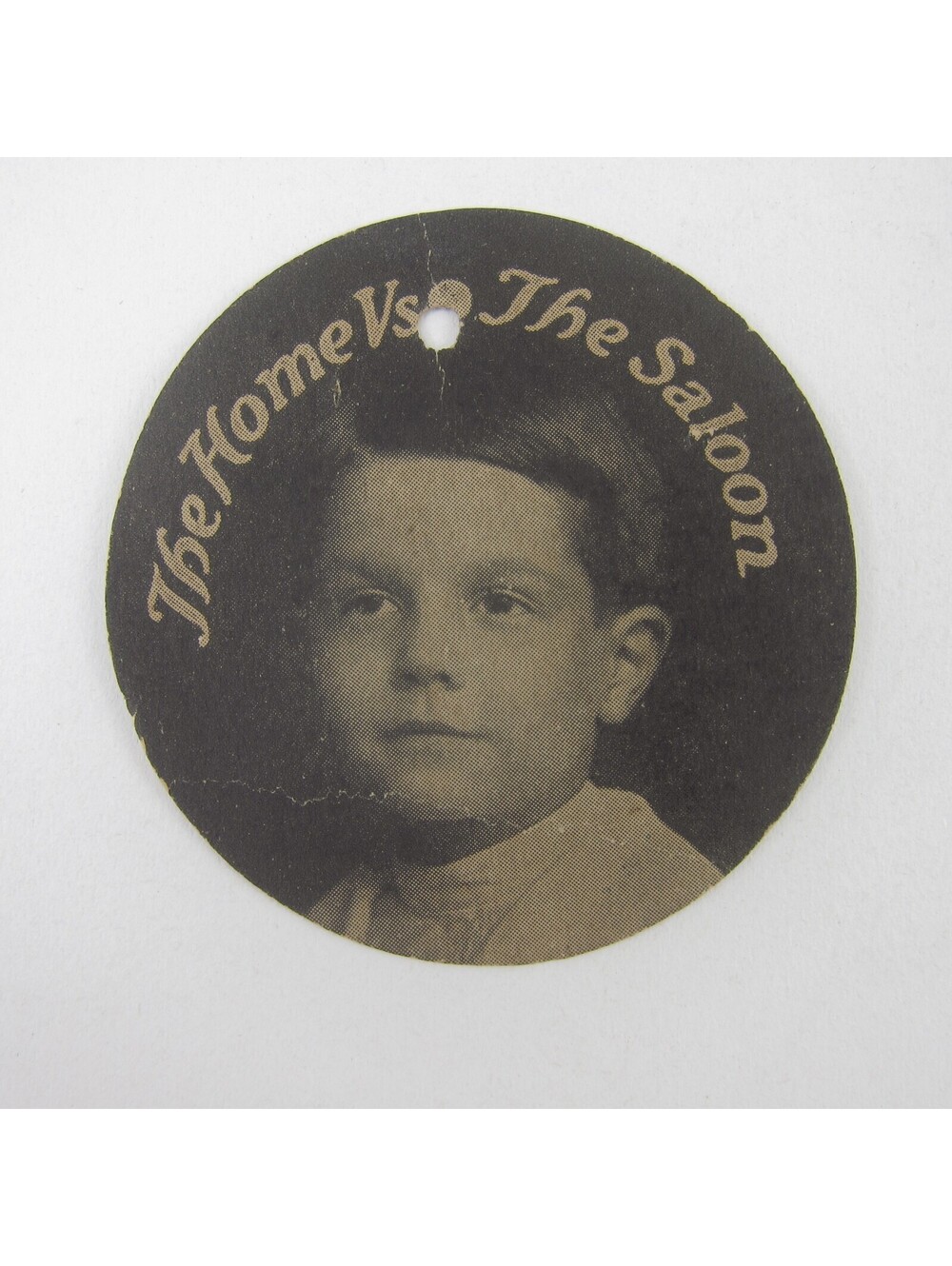 Anti-Saloon League Advertising The Home Vs The Saloon Boy Portrait Ephemera RARE